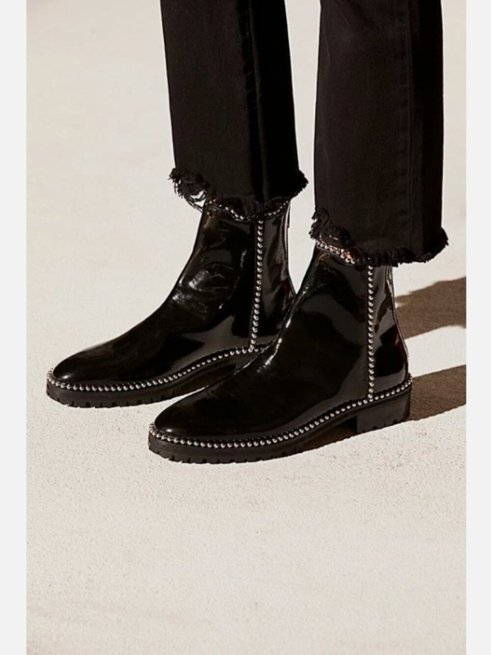 New Free People + Heiress Ball and Chain Ankle Boots size 6 MSRP: $128 Leather